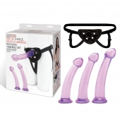 Тренировочный набор с тремя насадками Pegging Training Set - Lux Fetish - купить с доставкой в Норильске