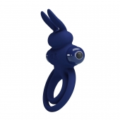 Синее эрекционное кольцо с вибростимуляцией клитора Powerful Ring - Baile - в Норильске купить с доставкой