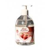Лубрикант на водной снове Love Protection Strawberry с ароматом клубники - 300 мл. - Lola Games - купить с доставкой в Норильске