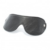 Черная кожаная маска на глаза - БДСМ Арсенал - купить с доставкой в Норильске