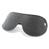 Черная кожаная маска на глаза - БДСМ Арсенал - купить с доставкой в Норильске