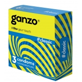 Классические презервативы с обильной смазкой Ganzo Classic - 3 шт. - Ganzo - купить с доставкой в Норильске