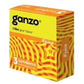 Ароматизированные презервативы Ganzo Juice - 3 шт. - Ganzo - купить с доставкой в Норильске