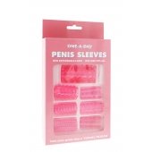 Набор из 7 розовых насадок на пенис ONE-A-DAY PENIS SLEEVES PINK - Seven Creations - в Норильске купить с доставкой