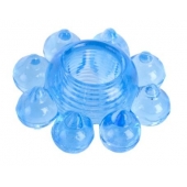 Голубая гелевая насадка-цветок - Toyfa Basic - в Норильске купить с доставкой