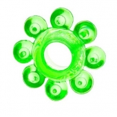 Зеленое эрекционное кольцо-цветок - Toyfa Basic - в Норильске купить с доставкой