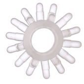 Прозрачное гелевое эрекционное кольцо с шипиками - Toyfa Basic - в Норильске купить с доставкой