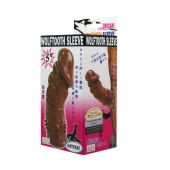 Коричневая насадка на пенис Wolftooth Sleeve - 13 см. - Baile - в Норильске купить с доставкой
