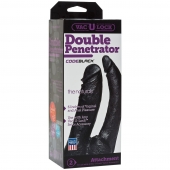 Черная насадка-фаллоимитатор для двойной стимуляции Double Penetrator - 16 см. - Doc Johnson - купить с доставкой в Норильске