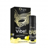 Съедобный жидкий вибратор Dual Vibe! со вкусом лимонного джина с тоником - 15 мл. - ORGIE - купить с доставкой в Норильске