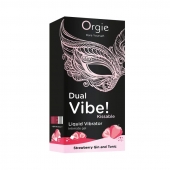 Съедобный жидкий вибратор Dual Vibe! со вкусом клубничного джина с тоником - 15 мл. - ORGIE - купить с доставкой в Норильске