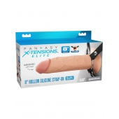 Полый страпон на ремнях 8’’ Hollow Silicone Strap-on - Pipedream - купить с доставкой в Норильске