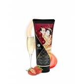 Массажный крем для тела с ароматом клубники и шампанского Sparkling Strawberry Wine - 200 мл. - Shunga - купить с доставкой в Норильске