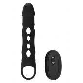 Черная насадка-удлинитель Vibrating Extender With Remote с вибрацией - Dream Toys - в Норильске купить с доставкой