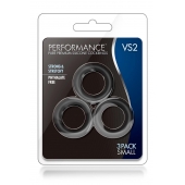 Набор из 3 черных эрекционных колец Black Small Penis Rings - Blush Novelties - в Норильске купить с доставкой