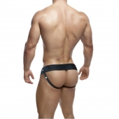 Телесный фаллопротез на черных эластичных ремнях 7 Inch Hollow Strap On - 17 см. - Blush Novelties - купить с доставкой в Норильске