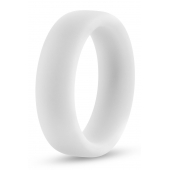 Белое люминесцентное эрекционное кольцо Silicone Glo Cock Ring - Blush Novelties - в Норильске купить с доставкой