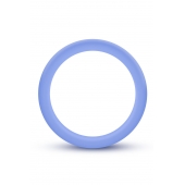 Голубое люминесцентное кольцо Silicone Glo Cock Ring - Blush Novelties - в Норильске купить с доставкой