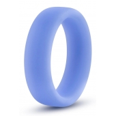 Голубое люминесцентное кольцо Silicone Glo Cock Ring - Blush Novelties - в Норильске купить с доставкой