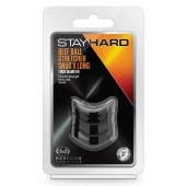 Черное эрекционное кольцо на мошонку Beef Ball Stretcher Snug X Long - Blush Novelties - в Норильске купить с доставкой