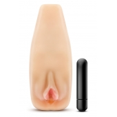 Мастурбатор-вагина с вибрацией Soft   Wet Natasha Realistic Beige Masturbator - Blush Novelties - в Норильске купить с доставкой