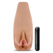 Маструбатор-вагина с вибрацией Soft   Wet Renata Realistic Tan Masturbator - Blush Novelties - в Норильске купить с доставкой