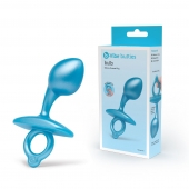 Голубая анальная пробка для массажа простаты Bulb Silicone Prostate Plug - 10,7 см. - b-Vibe - в Норильске купить с доставкой