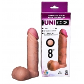 Фаллическая насадка для страпона UNICOCK 8  - 20 см. - LOVETOY (А-Полимер) - купить с доставкой в Норильске