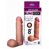 Фаллическая насадка для страпона UNICOCK 8  - 20 см. - LOVETOY (А-Полимер) - купить с доставкой в Норильске