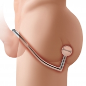 Кольцо на пенис с анальным стимулятором Stainless Steel Anal Hook   Cock Ring - BlueLine - в Норильске купить с доставкой