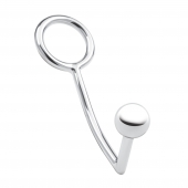 Кольцо на пенис с анальным стимулятором Stainless Steel Anal Hook   Cock Ring - BlueLine - в Норильске купить с доставкой