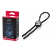 Тёмно-серое эрекционное кольцо с зажимом Again and Again Adjustable Cock Ring - Fifty Shades of Grey - в Норильске купить с доставкой