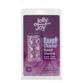 Прозрачная насадка на пенис с шипами и бугорками JELLY JOY LUST CLUSTER CLEAR - Dream Toys - в Норильске купить с доставкой