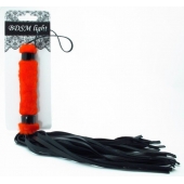 Нежная плеть с красным мехом BDSM Light - 43 см. - БДСМ Арсенал - купить с доставкой в Норильске