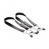 Ремни с зажимами для половых губ Spread Labia Spreader Straps with Clamps - XR Brands - купить с доставкой в Норильске