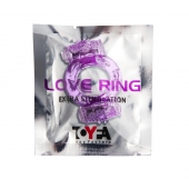 Фиолетовое виброкольцо с двумя вибропульками - Toyfa Basic - в Норильске купить с доставкой