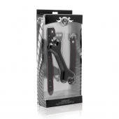 Черный кляп в форме косточки Hound Adjustable Dog Bone Gag - XR Brands - купить с доставкой в Норильске