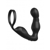 Черный вибростимулятор простаты с эрекционным кольцом Ass-Gasm Pro P-Spot Milker - Pipedream - в Норильске купить с доставкой