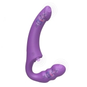 Фиолетовый безремневой страпон Straples Strap-On Dildo - Erokay - купить с доставкой в Норильске