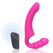 Розовый безремневой страпон Straples Strap-On Dildo - Erokay - купить с доставкой в Норильске