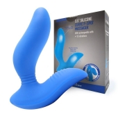 Синий вибромассажер простаты 3,5’’ Curve P-spot Massager - 12 см. - Erokay - в Норильске купить с доставкой