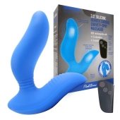 Синий вибромассажер простаты 3,5’’ Remote Control Curve P-spot Massager - 12 см. - Erokay - в Норильске купить с доставкой