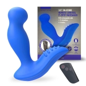 Синий вибромассажер простаты 3,5’’ Remote Control P-spot Massager - 12,5 см. - Erokay - в Норильске купить с доставкой