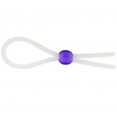 Прозрачное лассо с фиолетовой бусиной SILICONE COCK RING WITH BEAD LAVENDER - NMC - в Норильске купить с доставкой