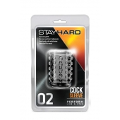 Прозрачная насадка на пенис с шишечками STAY HARD COCK SLEEVE 02 CLEAR - Blush Novelties - в Норильске купить с доставкой