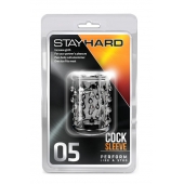 Прозрачная насадка с капельками STAY HARD COCK SLEEVE 05 CLEAR - Blush Novelties - в Норильске купить с доставкой