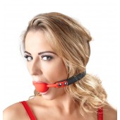 Силиконовый кляп-шар на чёрных ремешках Red Gag silicone - Orion - купить с доставкой в Норильске