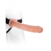 Фаллопротез телесного цвета Hollow Strap-On - 29 см. - Pipedream - купить с доставкой в Норильске