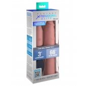 Телесная вибронасадка на член 3  Vibrating Mega X-tension with Remote - 22,9 см. - Pipedream - в Норильске купить с доставкой