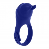 Синее эрекционное виброкольцо с клиторальной подушечкой и пультом ДУ Adjustable Fun Ring - Zero Tolerance - в Норильске купить с доставкой
